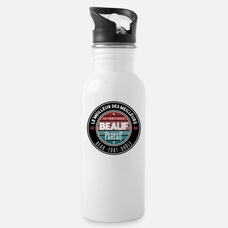 Le véritable beauf parfait - Gourde avec paille intégrée - blanc