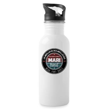 Le véritable mari parfait - Gourde avec paille intégrée - blanc - Droite