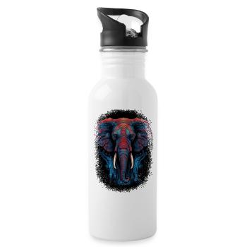 Cool Gift Fun Funny Sayings Love Cute Dog Sayings - Water bottle with straw - white - Right