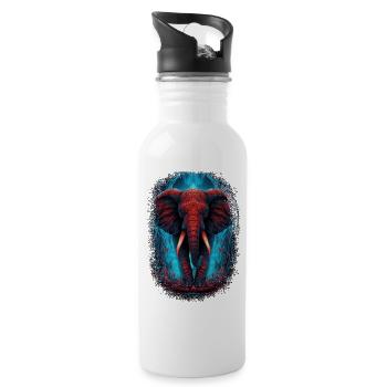 Geek Baby Funny Quote Tumblr Birthday Present Love - Water bottle with straw - white - Right