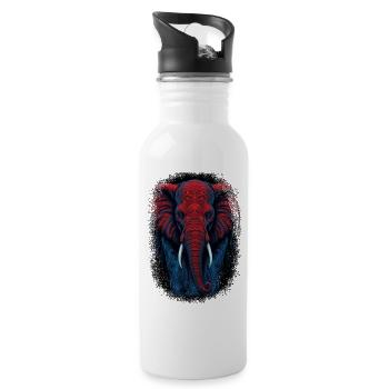 bday adorable animal hamsa hand africa quote - Trinkflasche mit integriertem Trinkhalm - Weiß - Rechts