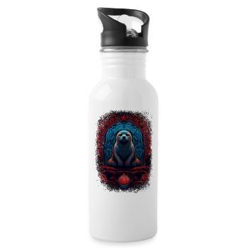 cute sea lion mammal gift idea animal print - Trinkflasche mit integriertem Trinkhalm - Weiß - Rechts
