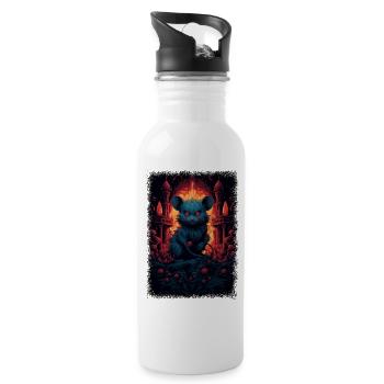 quote gift birthday present present idea gift idea - Trinkflasche mit integriertem Trinkhalm - Weiß - Rechts