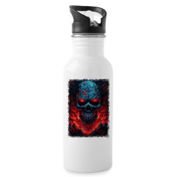 funny quote human skeleton dirty birthday quote - Trinkflasche mit integriertem Trinkhalm - Weiß - Rechts