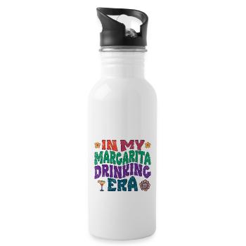 in my margarita drinking era - Trinkflasche mit integriertem Trinkhalm - Weiß - Rechts