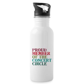Proud Member of the Concert Circle - Water bottle with straw - white - Right
