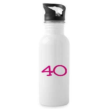 ANNIVERSARY. HAPPY BIRTHDAY. HAPPY BIRTHDAY. - Water bottle with straw - white - Right