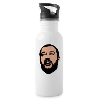 Matteo Salvini - Trinkflasche mit integriertem Trinkhalm - Weiß - Rechts
