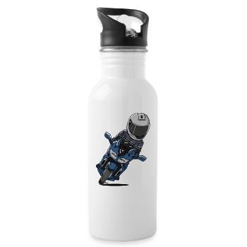 0790 FJR PhantomBlue - Water bottle with straw - white - Right