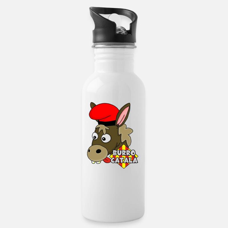 Donkey Catala - Gourde avec paille intégrée - blanc