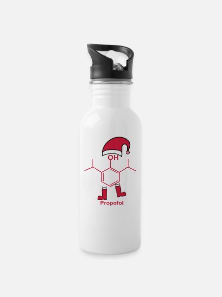 Propofol santa claus - Water bottle with straw - white