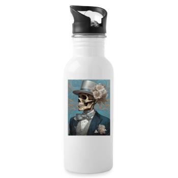 Ghotic Class - Water bottle with straw - white - Right