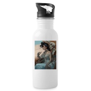 Ghotic Class - Water bottle with straw - white - Right