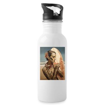 Ghotic Class - Water bottle with straw - white - Right