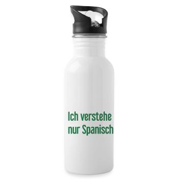 I only understand Spanish - Water bottle with straw - white - Right