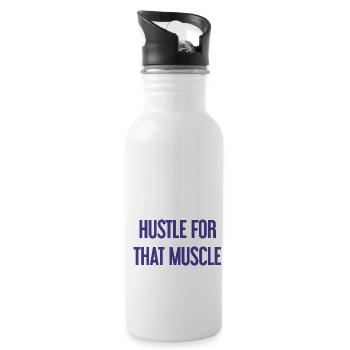 Se démener pour ce muscle - Gourde avec paille intégrée - blanc - Droite