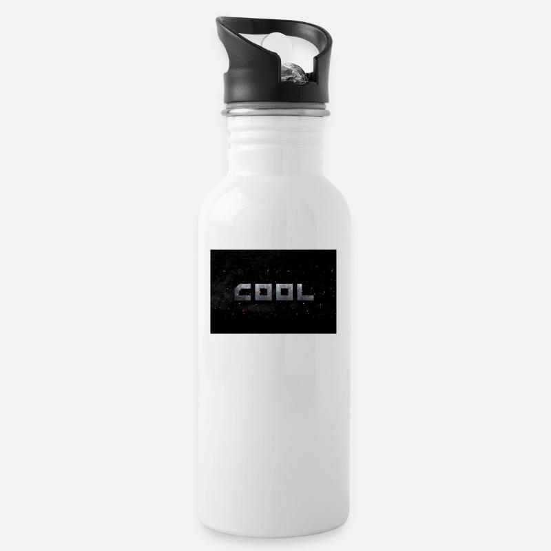 COOL just COOL - Water bottle with straw - white