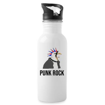 Punk Seagull - Water bottle with straw - white - Right