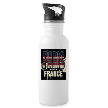 Paris Made In France - Water bottle with straw - white - Right