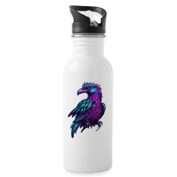 Vol de couleur Neon Phoenix - Gourde avec paille intégrée - blanc - Droite