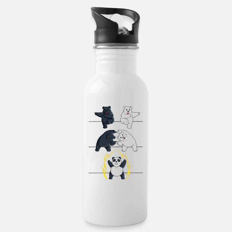Ultimate Fusion - Trinkflasche mit integriertem Trinkhalm - Weiß