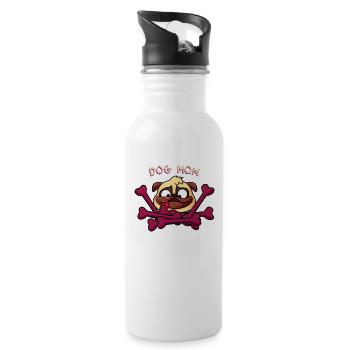 Dog mom - Water bottle with straw - white - Right