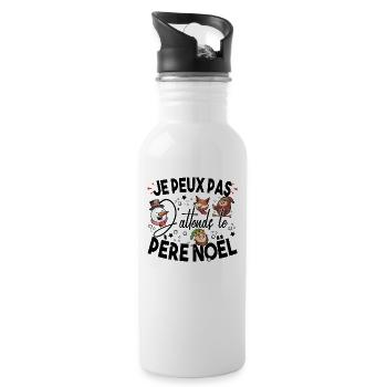 Père Noël Je Peux Pas Christmas Bébé Enfant - Gourde avec paille intégrée - blanc - Droite