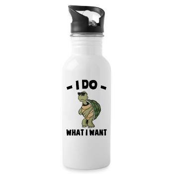 Tortoises - Water bottle with straw - white - Right