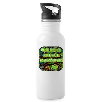 PILLS, MUSHROOMS, LSD.... - Water bottle with straw - white - Right
