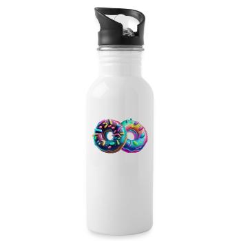 MORE DONUTS - DONUTS - Water bottle with straw - white - Right