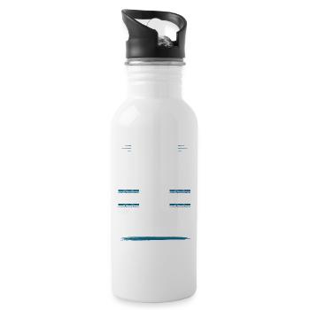 Best Sister Saying - Water bottle with straw - white - Right