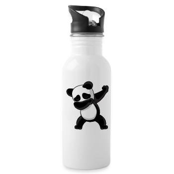 Dabbing Dab Panda - Water bottle with straw - white - Right