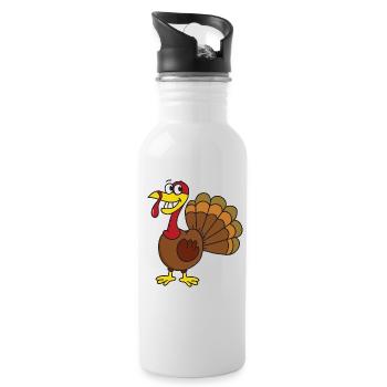 Turkey - Water bottle with straw - white - Right
