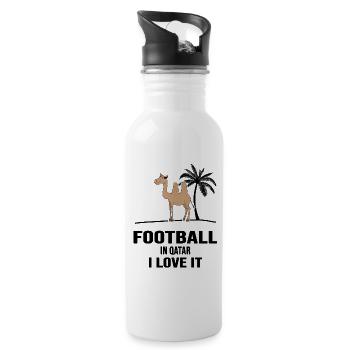 Football Qatar Football Expert Football Heat - Water bottle with straw - white - Right