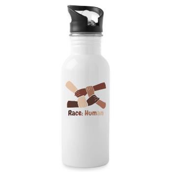 Race: Human - Water bottle with straw - white - Right