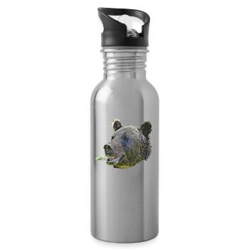 PEDRO Head Leaf Color - Water bottle with straw - silver - Right