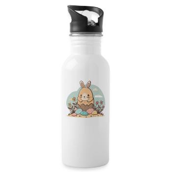Easter 4 - Water bottle with straw - white - Right