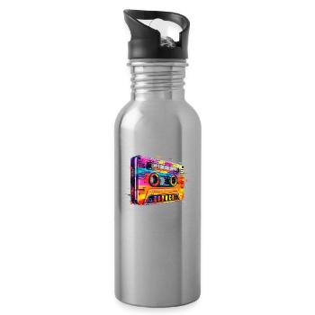 Kassette - Trinkflasche mit integriertem Trinkhalm - Lightsilver - Rechts