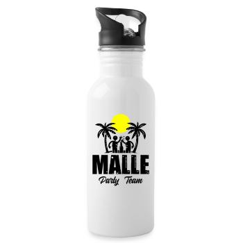 Malle Party Team Holidays Mallorca - Water bottle with straw - white - Right