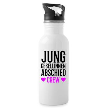 Junggesellinnenabschied Crew - Trinkflasche mit integriertem Trinkhalm - Weiß - Rechts