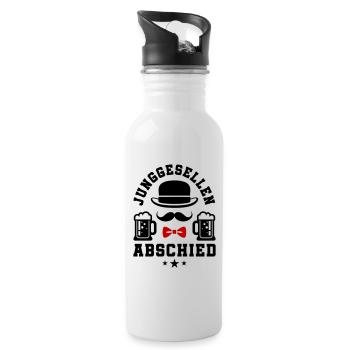 Junggesellenabschied Bier Jga - Trinkflasche mit integriertem Trinkhalm - Weiß - Rechts