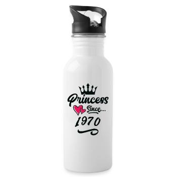 1970 Anniversaire de la princesse - Gourde avec paille intégrée - blanc - Droite