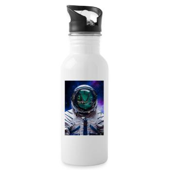 Panther Chameleon Astronaute Spaceman - Gourde avec paille intégrée - blanc - Droite