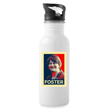 Arlene Foster Rétro politique irlandaise - Gourde avec paille intégrée - blanc - Droite