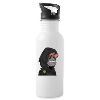 Ape Glow Eyes - Water bottle with straw - white - Right