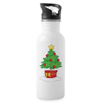 Christmas Tree - Trinkflasche mit integriertem Trinkhalm - Weiß - Rechts