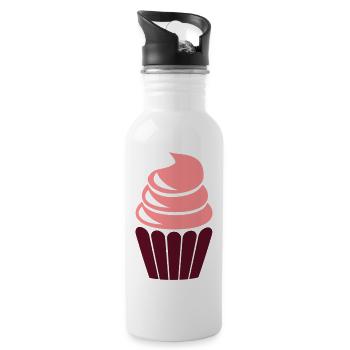 cupcake - Trinkflasche mit integriertem Trinkhalm - Weiß - Rechts