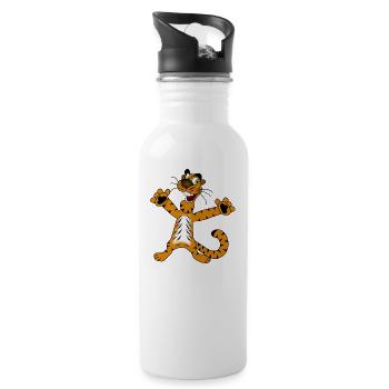 Tiger - Trinkflasche mit integriertem Trinkhalm - Weiß - Rechts