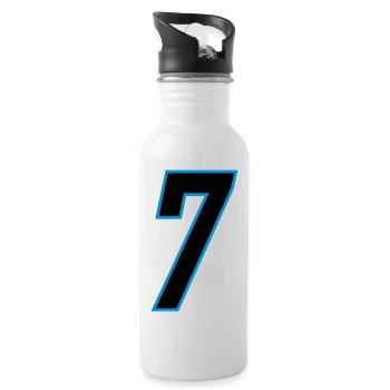 number_7 - Trinkflasche mit integriertem Trinkhalm - Weiß - Rechts