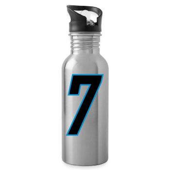 number_7 - Water bottle with straw - silver - Right